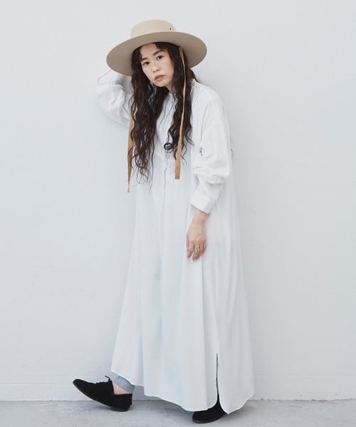 Libra Cue(リブラ キュー)の「Libra ピンタックデザインワンピース(ワンピース・レディース・ホワイト/ブラック・FREE)」の9枚目の写真