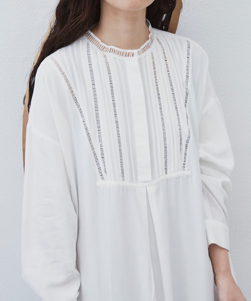 Libra Cue(リブラ キュー)の「Libra ピンタックデザインワンピース(ワンピース・レディース・ホワイト/ブラック・FREE)」の13枚目の写真