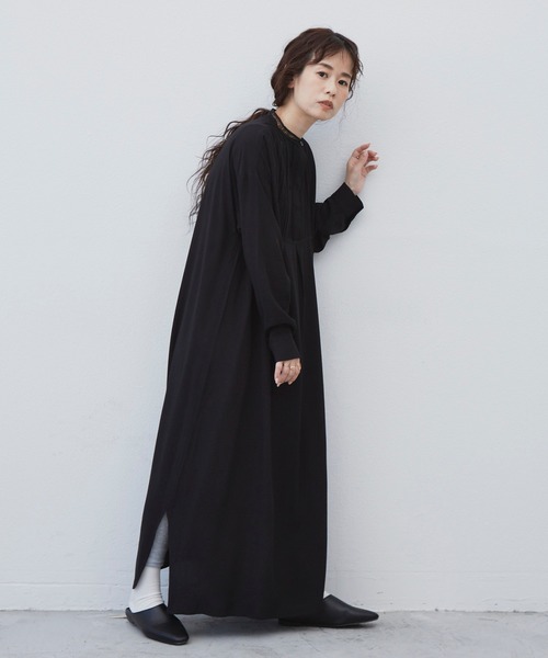 Libra Cue(リブラ キュー)の「Libra ピンタックデザインワンピース(ワンピース・レディース・ホワイト/ブラック・FREE)」の17枚目の写真