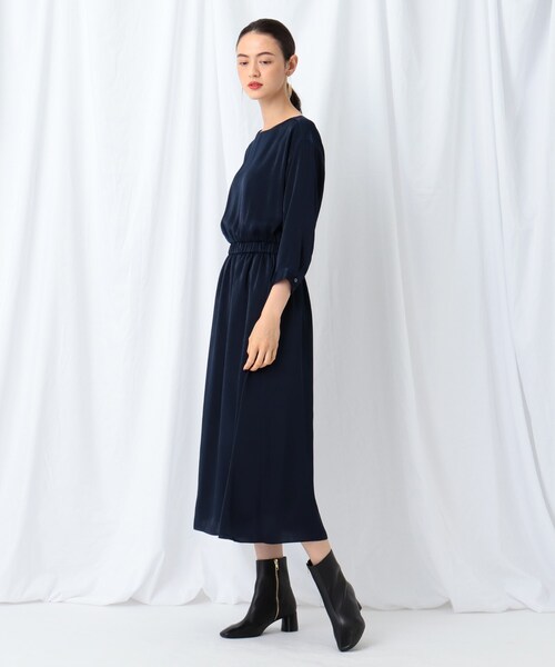 セール ワンピース Indivi インディヴィ のファッション Web限定 ライトサテンビンテージマキシワンピース ワンピース Indivi