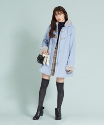 pom ponette junior（ポンポネットジュニア）の「キルティングライナーつきフェイクファーリボンテントコート（チェスターコート・キッズ）」