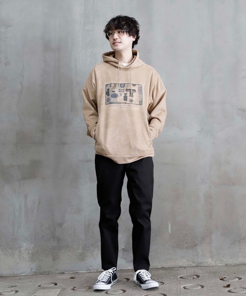 UNION STATION（ユニオンステーション）の「ストレッチスウェード昇華転写プリントパーカー（パーカー・メンズ・ライトブルー/オフホワイト/ライトベージュ・M/S/L/LL）」の8枚目の写真