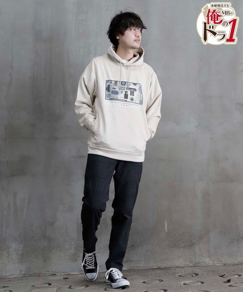 UNION STATION（ユニオンステーション）の「ストレッチスウェード昇華転写プリントパーカー（パーカー・メンズ・ライトブルー/オフホワイト/ライトベージュ・M/S/L/LL）」の20枚目の写真