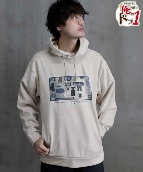 UNION STATION（ユニオンステーション）の「ストレッチスウェード昇華転写プリントパーカー（パーカー・メンズ・ライトブルー/オフホワイト/ライトベージュ・M/S/L/LL）」の17枚目の写真