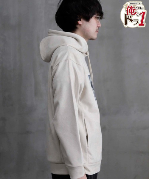 UNION STATION（ユニオンステーション）の「ストレッチスウェード昇華転写プリントパーカー（パーカー・メンズ・ライトブルー/オフホワイト/ライトベージュ・M/S/L/LL）」の13枚目の写真