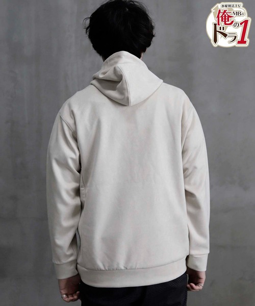 UNION STATION（ユニオンステーション）の「ストレッチスウェード昇華転写プリントパーカー（パーカー・メンズ・ライトブルー/オフホワイト/ライトベージュ・M/S/L/LL）」の14枚目の写真