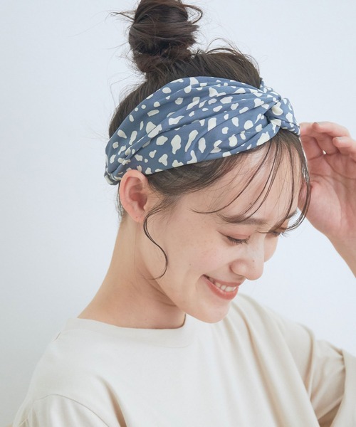 VIS(ビス)の「ランダムドットヘアターバン(ヘアバンド)」|ブルー系その他4