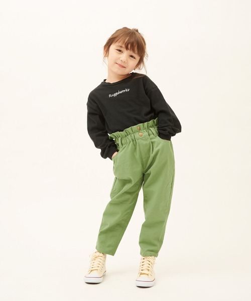 RUGGEDWORKS(ラゲッドワークス)の「ラッピングウエストロングパンツ(デニムパンツ・キッズ・キナリ/カーキ・90/100/110/120/130/140/150)」の11枚目の写真