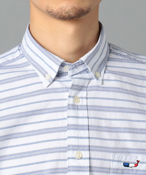 NOLLEY'S goodman（ノーリーズグッドマン）の「クジラ ワンポイント ボタンダウン シャツ（シャツ/ブラウス・メンズ・ホワイト系その他/ブルー系その他/ホワイト/ブラウン系その他/サックスブルー・M/XL/S/L/XXL）」の9枚目の写真