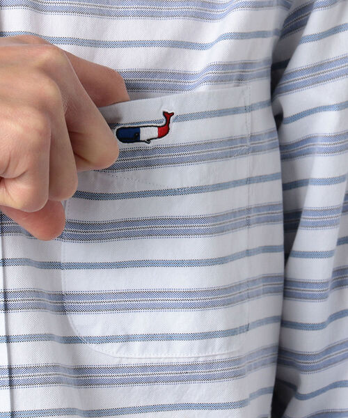 NOLLEY'S goodman（ノーリーズグッドマン）の「クジラ ワンポイント ボタンダウン シャツ（シャツ/ブラウス・メンズ・ホワイト系その他/ブルー系その他/ホワイト/ブラウン系その他/サックスブルー・M/XL/S/L/XXL）」の13枚目の写真