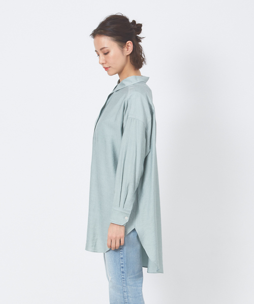 Rouge vif Anna(ルージュヴィフアンナ)の「【WEB&一部店舗限定】カールマイヤーバックスリットシャツ(シャツ/ブラウス・レディース・ホワイト/ベージュ/グリーン・フリー)」の7枚目の写真