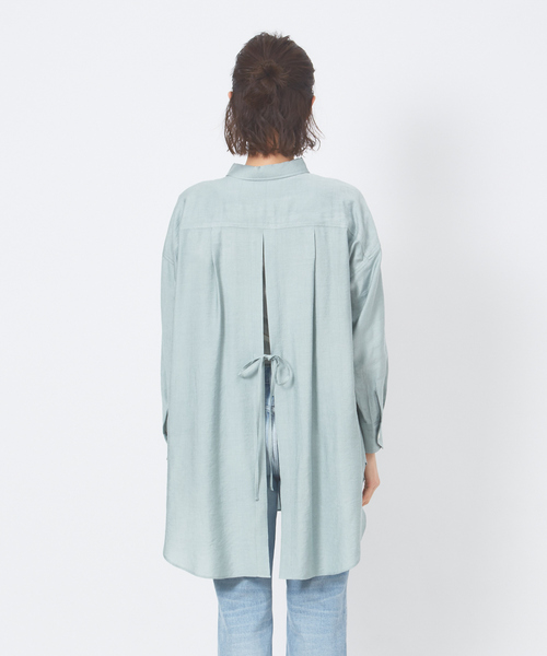 Rouge vif Anna(ルージュヴィフアンナ)の「【WEB&一部店舗限定】カールマイヤーバックスリットシャツ(シャツ/ブラウス・レディース・ホワイト/ベージュ/グリーン・フリー)」の8枚目の写真
