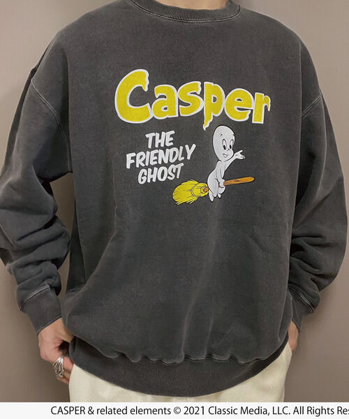 GOOD ROCK SPEED(グッドロックスピード)の「【GOOD ROCK SPEED】別注 Casper ヴィンテージ加工 ビッグシルエットスウェット(スウェット・メンズ・チャコールグレー/ベージュ/パープル・M/L)」の13枚目の写真