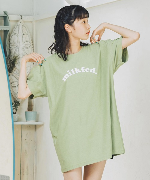 MILKFED.(ミルクフェド)の「MILKFED x OP BIG SS TEE COOPER SWIM SUIT(水着・レディース・ホワイト/ブラック/ブラウン/ピンク/ライトグリーン・ONE SIZE)」の5枚目の写真