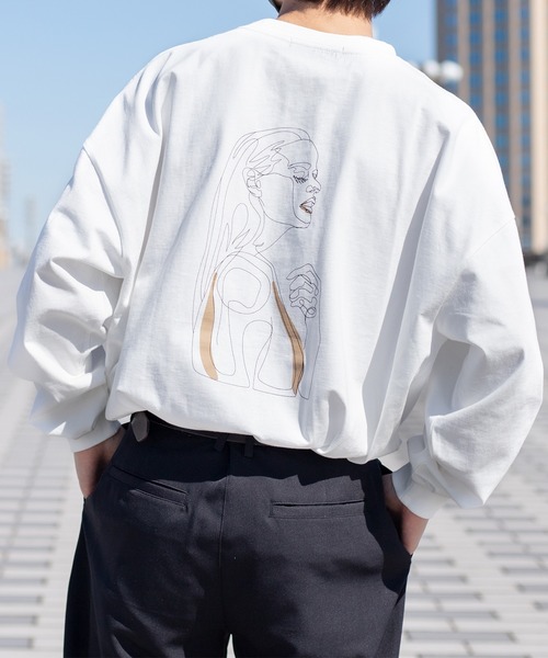 kutir(クティール)の「レトロアソートプリントロンT(Tシャツ/カットソー・メンズ・ホワイト/ブラック/パープル/オフホワイト/サックスブルー/マスタード/ホワイト系その他・MEDIUM/LARGE)」の4枚目の写真