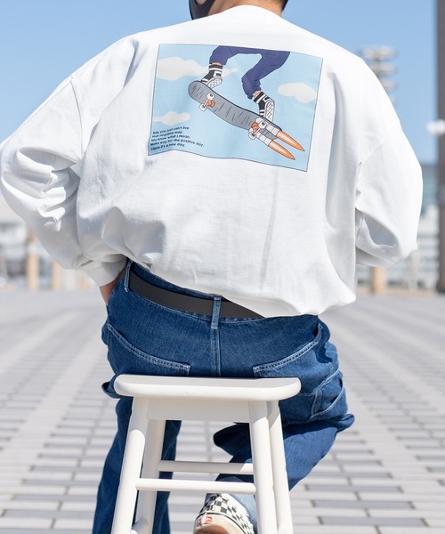 kutir(クティール)の「レトロアソートプリントロンT(Tシャツ/カットソー・メンズ・ホワイト/ブラック/パープル/オフホワイト/サックスブルー/マスタード/ホワイト系その他・MEDIUM/LARGE)」の2枚目の写真