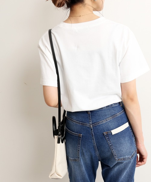 SLOBE IENA（スローブイエナ）の「you5/S TEE【手洗い可能】◆（Tシャツ/カットソー・レディース・ホワイト/ブラック系その他・FREE）」の5枚目の写真