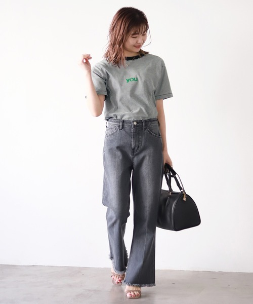 SLOBE IENA（スローブイエナ）の「you5/S TEE【手洗い可能】◆（Tシャツ/カットソー・レディース・ホワイト/ブラック系その他・FREE）」の9枚目の写真