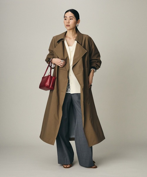 【美品】カオス　Chaos　トレンチ　SPECアウターコート　キャメル Chaos カオス スーペリアウールコート ベルト付き ロング ブラウン