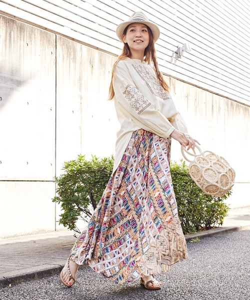 チャイハネ（チャイハネ）の「【チャイハネ】アミーシャかごバッグ（かごバッグ・レディース・ブラウン/ホワイト・FREE）」の16枚目の写真