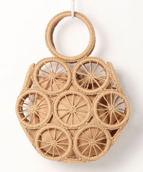 チャイハネ（チャイハネ）の「【チャイハネ】アミーシャかごバッグ（かごバッグ・レディース・ブラウン/ホワイト・FREE）」の8枚目の写真