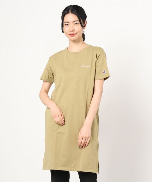 Champion(チャンピオン)の「チャンピオン ONEPIECE DRESS(Tシャツ/カットソー・レディース・ブラウン/ホワイト/ブラック/グレー/ベージュ・M/XL/L)」の4枚目の写真