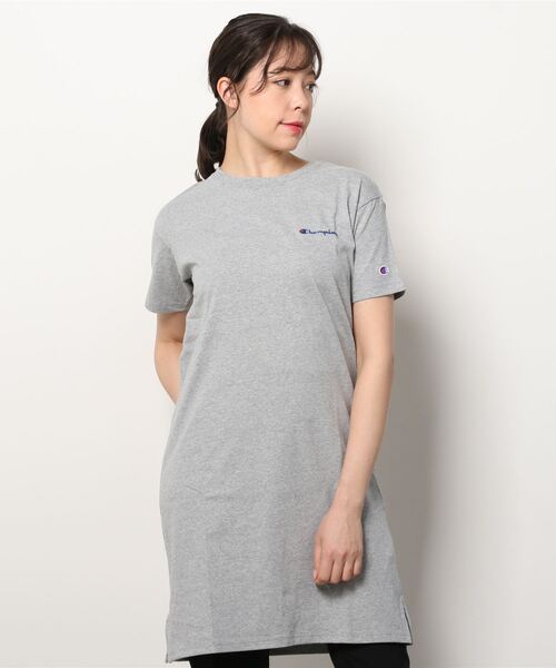 Champion(チャンピオン)の「チャンピオン ONEPIECE DRESS(Tシャツ/カットソー・レディース・ブラウン/ホワイト/ブラック/グレー/ベージュ・M/XL/L)」の3枚目の写真
