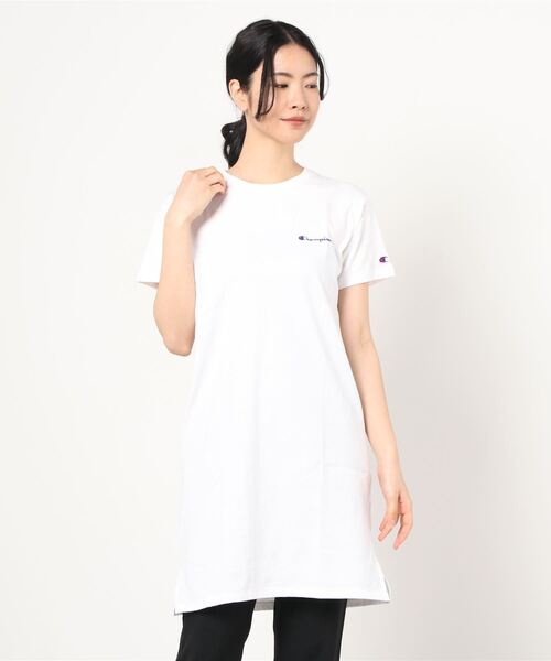 Champion(チャンピオン)の「チャンピオン ONEPIECE DRESS(Tシャツ/カットソー・レディース・ブラウン/ホワイト/ブラック/グレー/ベージュ・M/XL/L)」の2枚目の写真