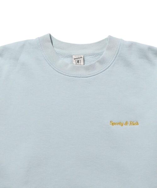 SPORTY&RICH(スポーティアンドリッチ)の「<SPORTY&RICH> CLASSIC LOGO SWT CN/スウェット(スウェット・メンズ・ライトブルー/ナチュラル・LARGE/MEDIUM)」の4枚目の写真