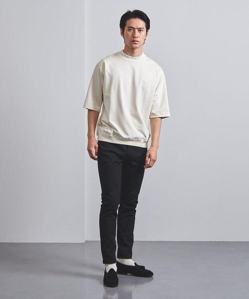 UNITED ARROWS（ユナイテッドアローズ）の「＜UNITED ARROWS＞ ハイゲージ スウェット 5スリーブ Tシャツ（Tシャツ/カットソー・メンズ・ブラック/オフホワイト・SMALL/MEDIUM/LARGE/X-LARGE）」の5枚目の写真