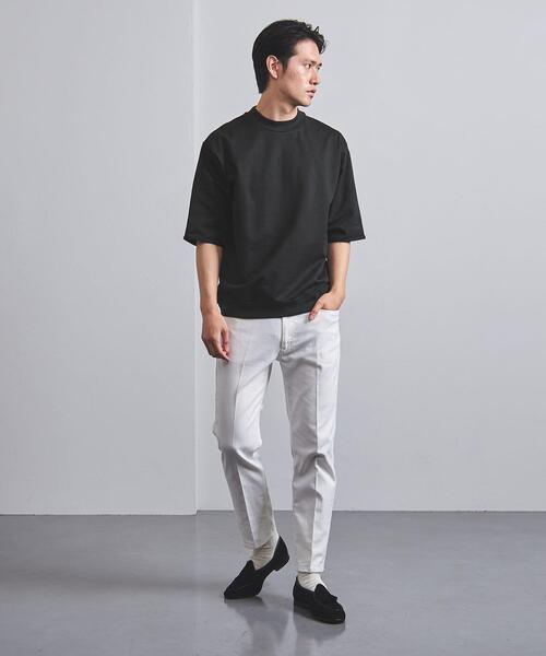 UNITED ARROWS（ユナイテッドアローズ）の「＜UNITED ARROWS＞ ハイゲージ スウェット 5スリーブ Tシャツ（Tシャツ/カットソー・メンズ・ブラック/オフホワイト・SMALL/MEDIUM/LARGE/X-LARGE）」の7枚目の写真