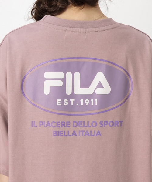 FILA(フィラ)の「FILA フィラ バックプリント Tシャツワンピース(Tシャツ/カットソー・レディース・ピンク/ブルーグリーン/チャコール・フリー)」の17枚目の写真