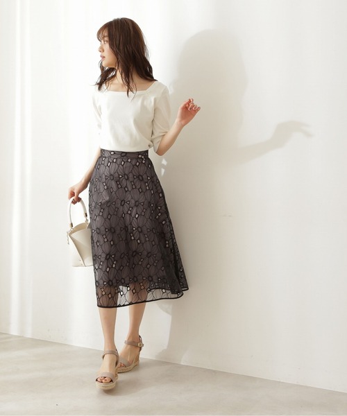 PROPORTION BODY DRESSING(プロポーションボディドレッシング)の「バックレースアップスクエアニット / 1211270501(ニット/セーター・レディース・ブルー/パープル系その他/パープル/ホワイト系その他・MEDIUM/SMALL)」の10枚目の写真