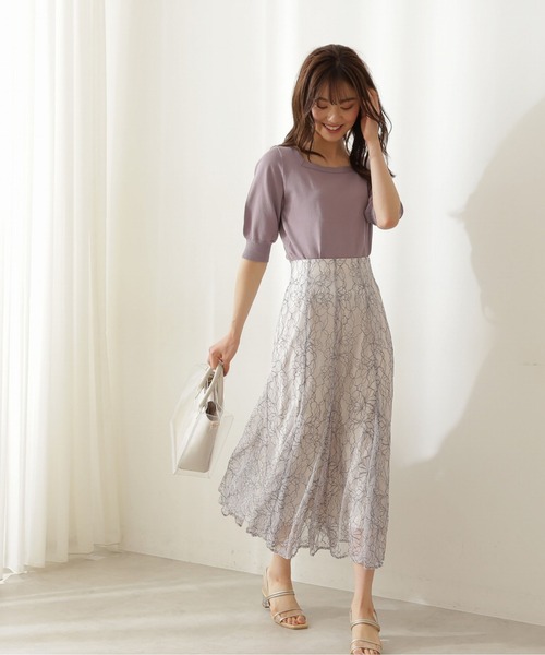 PROPORTION BODY DRESSING(プロポーションボディドレッシング)の「バックレースアップスクエアニット / 1211270501(ニット/セーター・レディース・ブルー/パープル系その他/パープル/ホワイト系その他・MEDIUM/SMALL)」の6枚目の写真