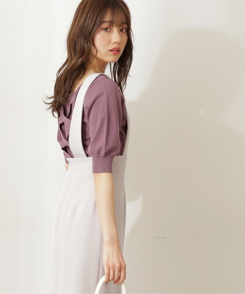 PROPORTION BODY DRESSING(プロポーションボディドレッシング)の「バックレースアップスクエアニット / 1211270501(ニット/セーター・レディース・ブルー/パープル系その他/パープル/ホワイト系その他・MEDIUM/SMALL)」の12枚目の写真