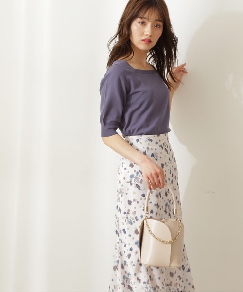 PROPORTION BODY DRESSING(プロポーションボディドレッシング)の「バックレースアップスクエアニット / 1211270501(ニット/セーター・レディース・ブルー/パープル系その他/パープル/ホワイト系その他・MEDIUM/SMALL)」の8枚目の写真