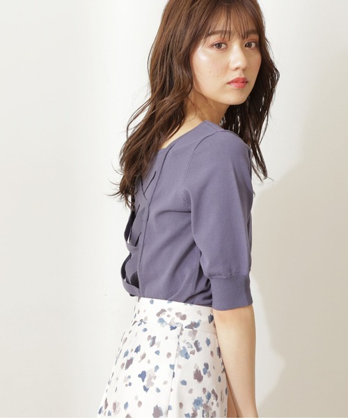 PROPORTION BODY DRESSING(プロポーションボディドレッシング)の「バックレースアップスクエアニット / 1211270501(ニット/セーター・レディース・ブルー/パープル系その他/パープル/ホワイト系その他・MEDIUM/SMALL)」の11枚目の写真