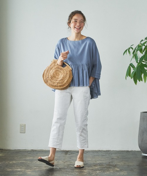 PUAL CE CIN（ピュアルセシン）の「JAPAN MADE／日本製 デニムパンツ（デニムパンツ・レディース・ホワイト/グレー/インディゴブルー・FREE）」の9枚目の写真