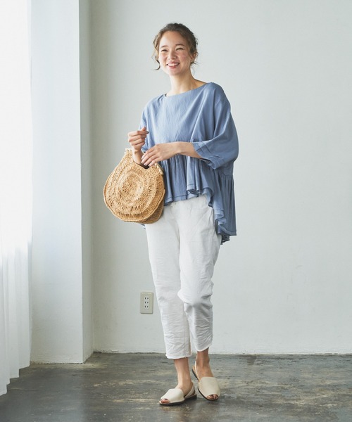 PUAL CE CIN（ピュアルセシン）の「JAPAN MADE／日本製 デニムパンツ（デニムパンツ・レディース・ホワイト/グレー/インディゴブルー・FREE）」の10枚目の写真