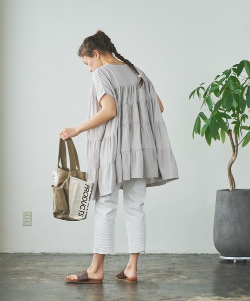 PUAL CE CIN（ピュアルセシン）の「JAPAN MADE／日本製 デニムパンツ（デニムパンツ・レディース・ホワイト/グレー/インディゴブルー・FREE）」の13枚目の写真