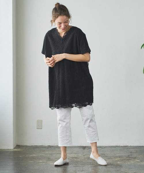 PUAL CE CIN（ピュアルセシン）の「JAPAN MADE／日本製 デニムパンツ（デニムパンツ・レディース・ホワイト/グレー/インディゴブルー・FREE）」の14枚目の写真