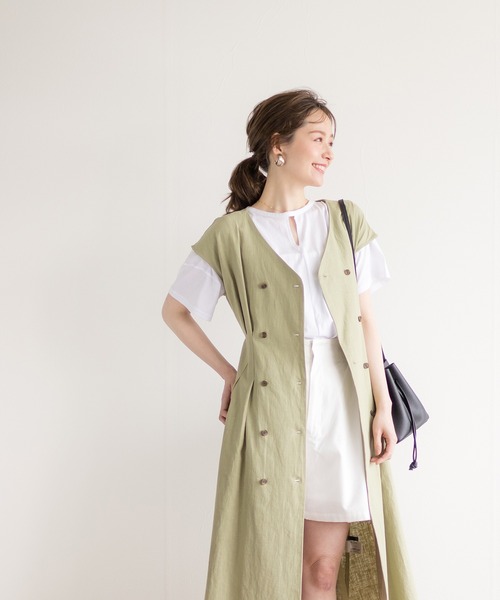 White Collection(ホワイトコレクション)の「【2021SS】リネンライク・タックショートパンツ(その他パンツ・レディース・オフホワイト/ブラック/ライトベージュ/グレイッシュベージュ・FREE)」の14枚目の写真