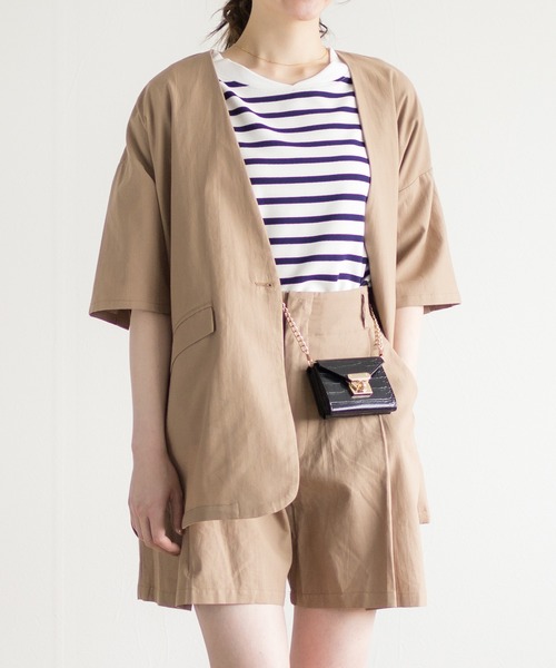 White Collection(ホワイトコレクション)の「【2021SS】リネンライク・タックショートパンツ(その他パンツ・レディース・オフホワイト/ブラック/ライトベージュ/グレイッシュベージュ・FREE)」の20枚目の写真