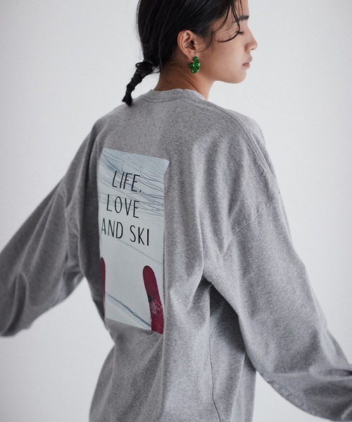 SEA(シー)の「LOVE SKI L/S TEE(Tシャツ/カットソー・レディース・ホワイト/グレー・1/2/3)」の7枚目の写真
