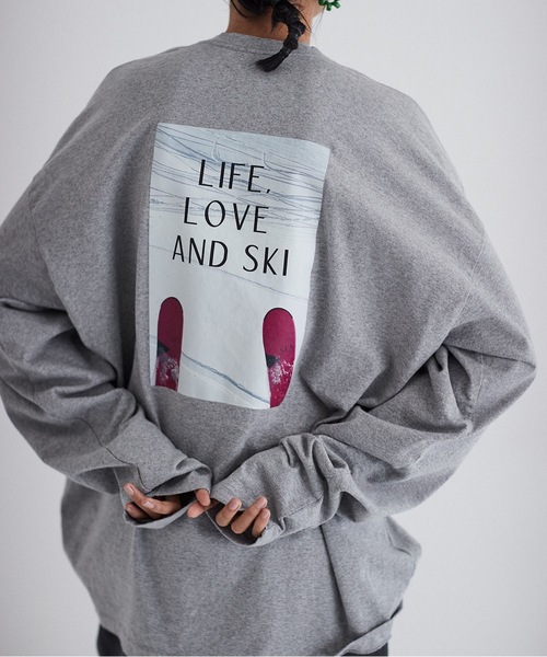 SEA(シー)の「LOVE SKI L/S TEE(Tシャツ/カットソー・レディース・ホワイト/グレー・1/2/3)」の13枚目の写真