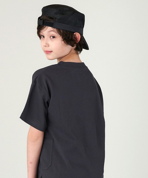 &yam(アンドヤム)の「ブランドロゴ入りサマーキャスケット(キャスケット・キッズ・ベージュ/ブラック/ホワイト・S/M)」の5枚目の写真