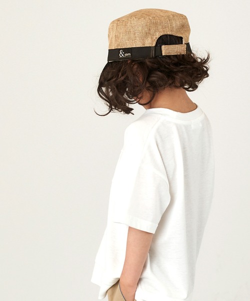 &yam(アンドヤム)の「ブランドロゴ入りサマーキャスケット(キャスケット・キッズ・ベージュ/ブラック/ホワイト・S/M)」の12枚目の写真