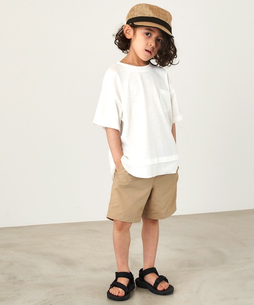 &yam(アンドヤム)の「ブランドロゴ入りサマーキャスケット(キャスケット・キッズ・ベージュ/ブラック/ホワイト・S/M)」の13枚目の写真