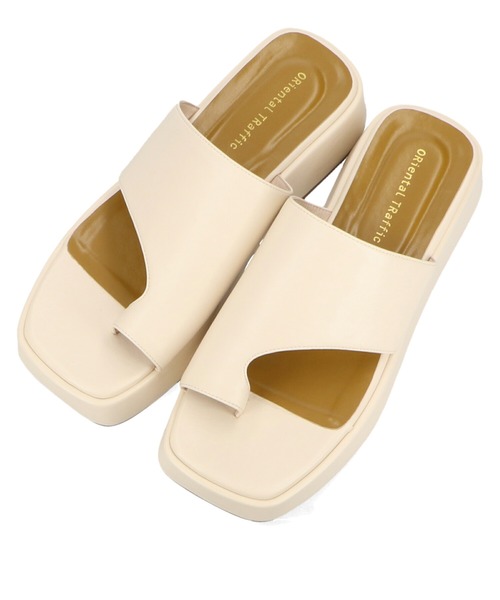 ORiental TRaffic（オリエンタルトラフィック）の「フレアソールトングサンダル/11235（サンダル・レディース・ブラック/ホワイト・S/M/L/LL）」の15枚目の写真