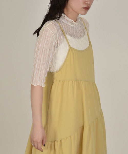 w closet（ダブルクローゼット）の「斜め切り替えギャザーキャミ